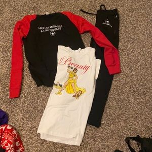 Just strong joggers, sweatshirt and tee